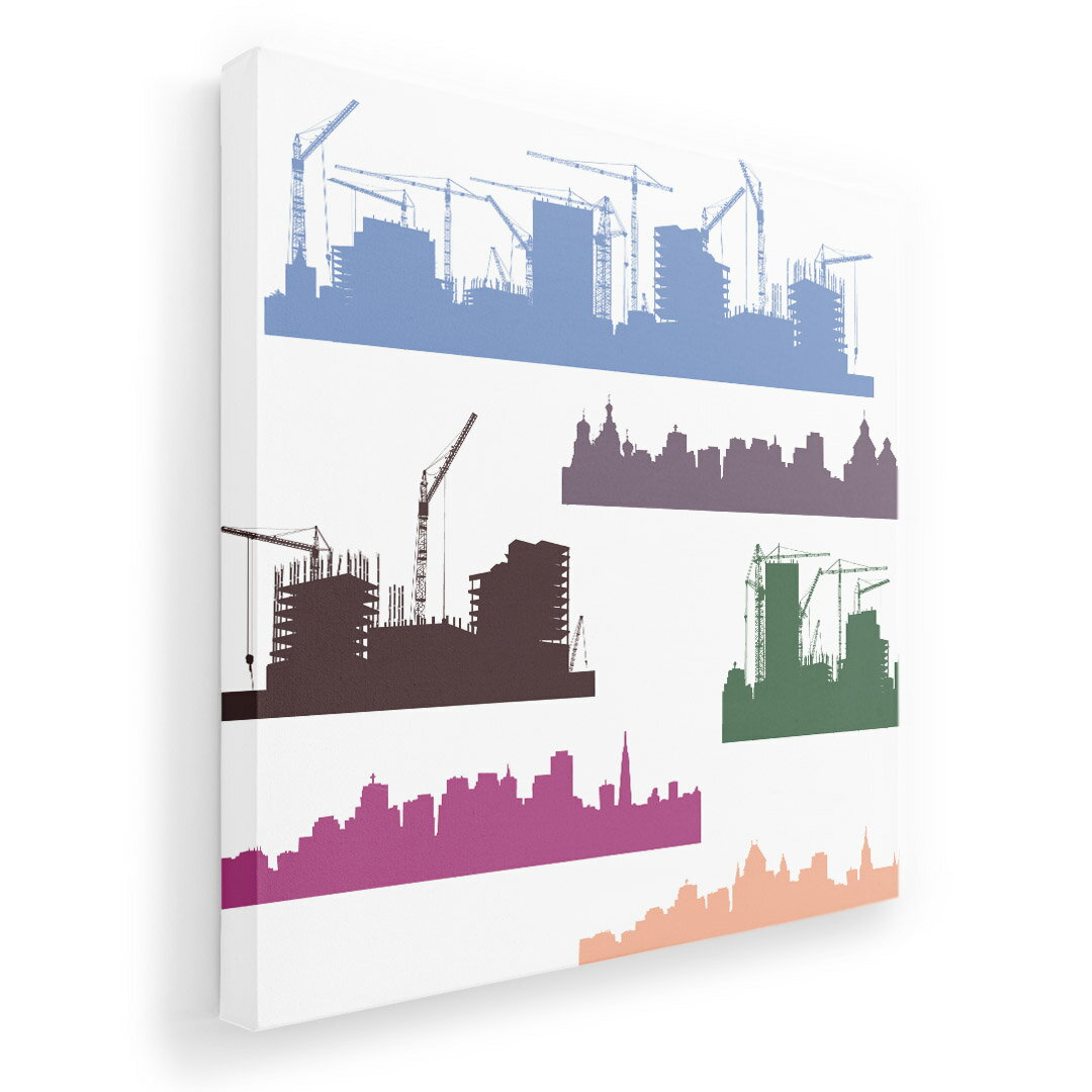 Rakuten - アートパネル 絵 絵画 飾り 選べるサイズ 333×333mm 正方 スクエア モダン 玄関 写真 フォト インテリア おしゃれ 009139 景色　イラスト　カラフル