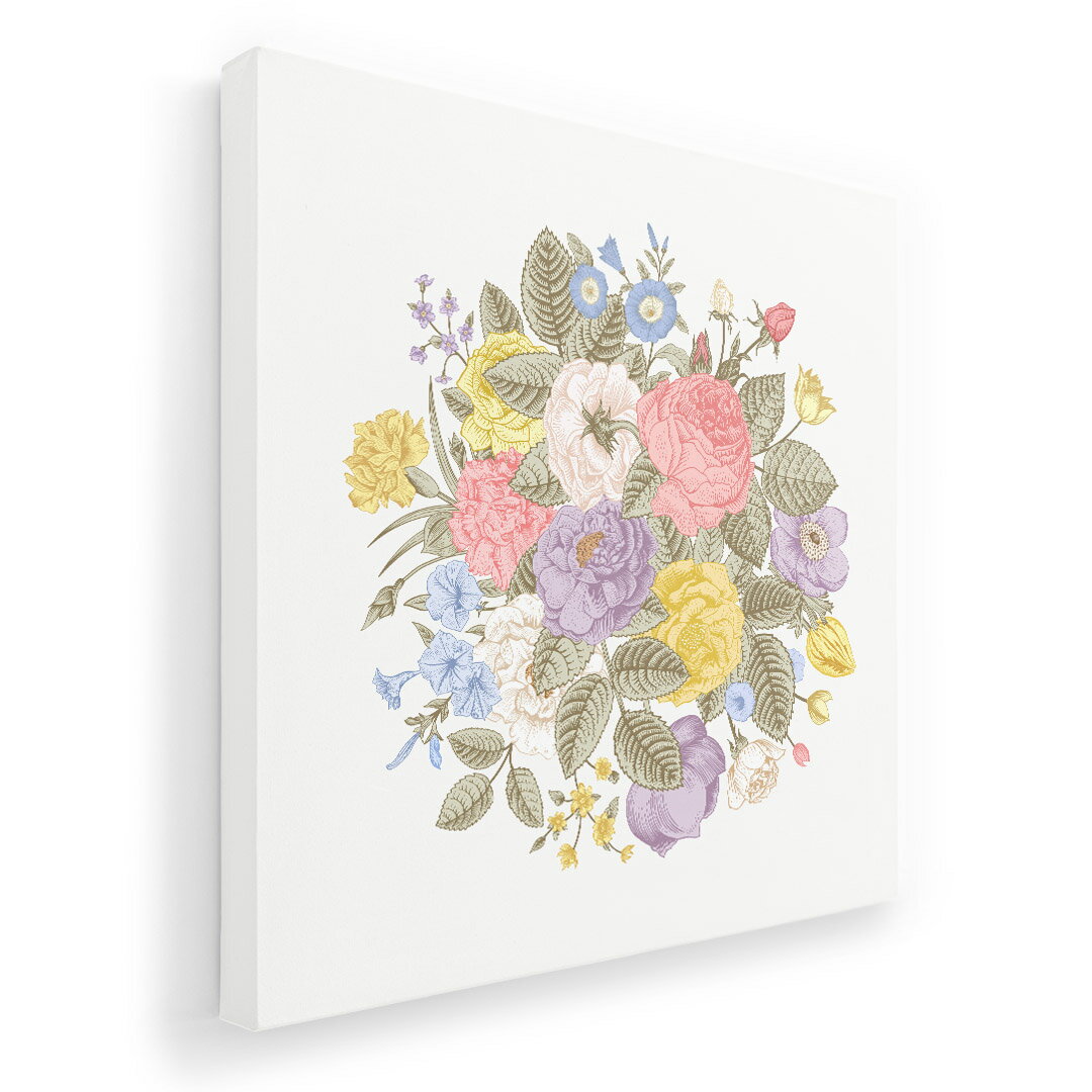 アートパネル 絵 絵画 飾り 選べるサイズ 333×333mm 正方 スクエア モダン 玄関 写真 フォト インテリア おしゃれ 009378 フラワー　花　カラフル