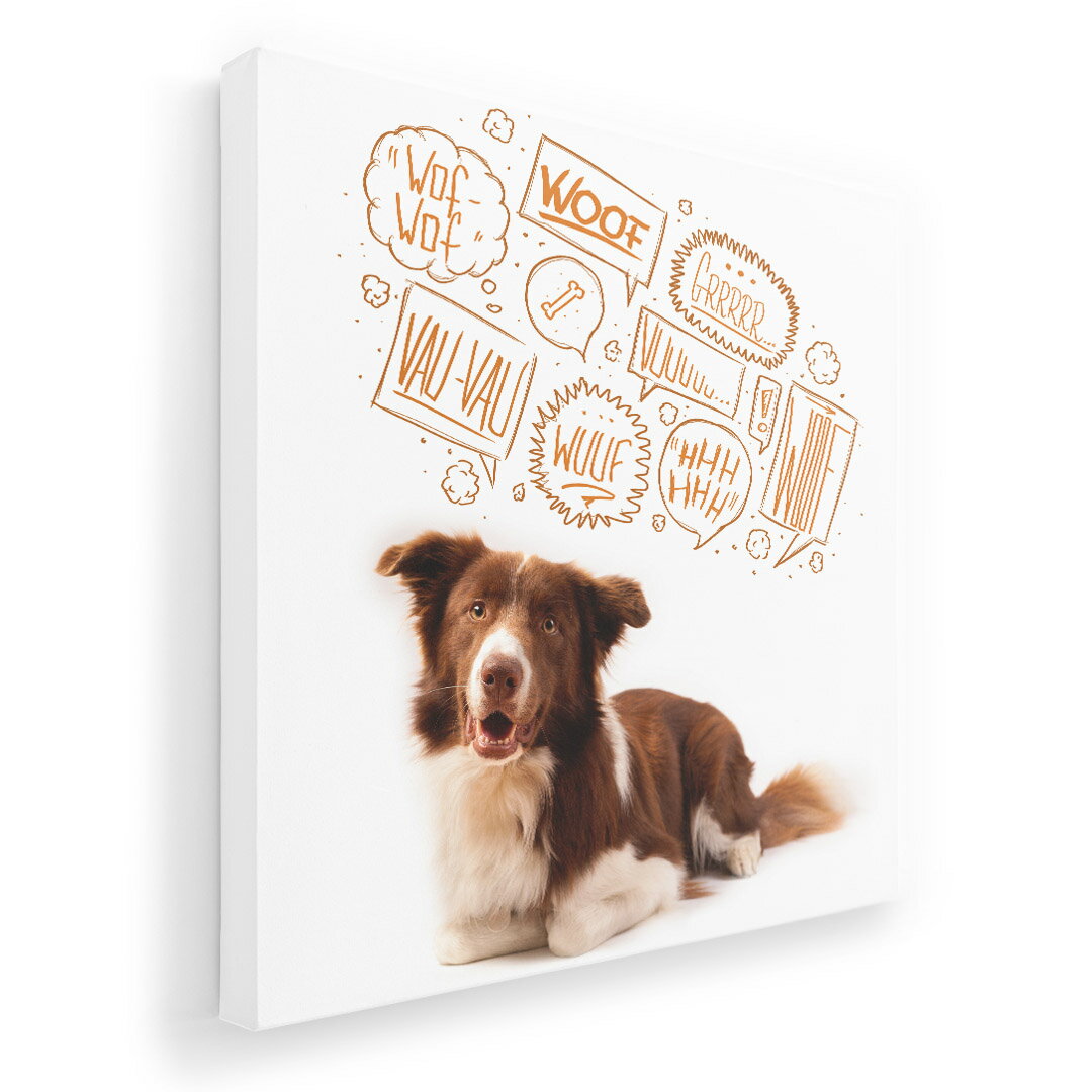 アートパネル 絵 絵画 飾り 選べるサイズ 333×333mm 正方 スクエア モダン 玄関 写真 フォト インテリア おしゃれ 009897 犬　動物　写真