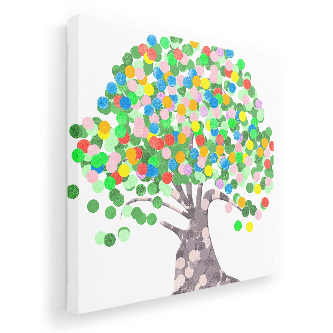 アートパネル 絵 絵画 飾り 選べるサイズ 455×455mm 正方 スクエア モダン 玄関 写真 フォト インテリア おしゃれ 009952 植物　カラフル　イラスト