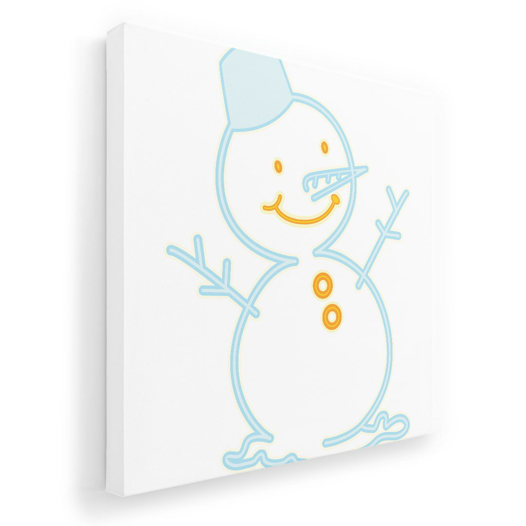 アートパネル 絵 絵画 飾り 選べるサイズ 333×333mm 正方 スクエア モダン 玄関 写真 フォト インテリア おしゃれ 010008 クリスマス　雪　雪だるま