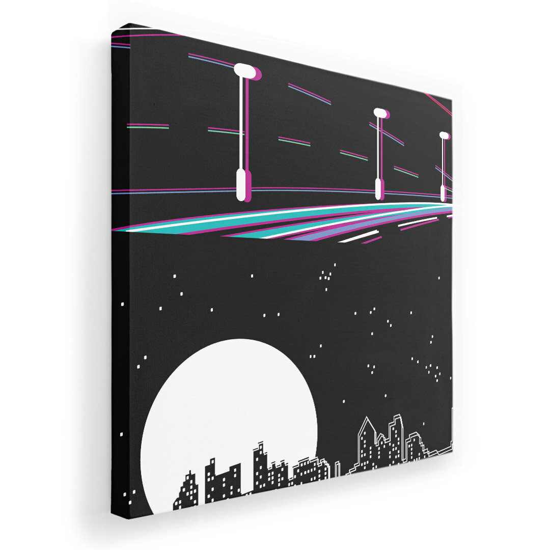 アートパネル 絵 絵画 飾り 選べるサイズ 333×333mm 正方 スクエア モダン 玄関 写真 フォト インテリア おしゃれ 010410 風景　夜景　月