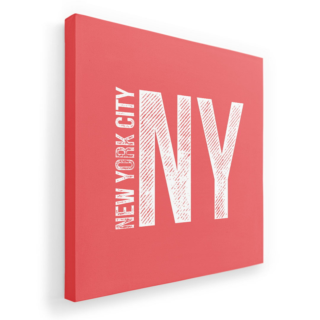 アートパネル 絵 絵画 飾り 選べるサイズ 455×455mm 正方 スクエア モダン 玄関 写真 フォト インテリア おしゃれ 010859 ニューヨーク　文字　赤
