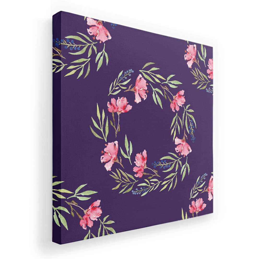 アートパネル 絵 絵画 飾り 選べるサイズ 333×333mm 正方 スクエア モダン 玄関 写真 フォト インテリア おしゃれ 011059 花　水彩　紫