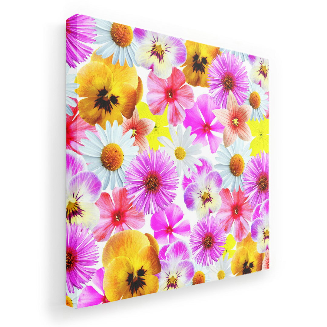 アートパネル 絵 絵画 飾り 選べるサイズ 333×333mm 正方 スクエア モダン 玄関 写真 フォト インテリア おしゃれ 011115 花　フラワー　カラフル