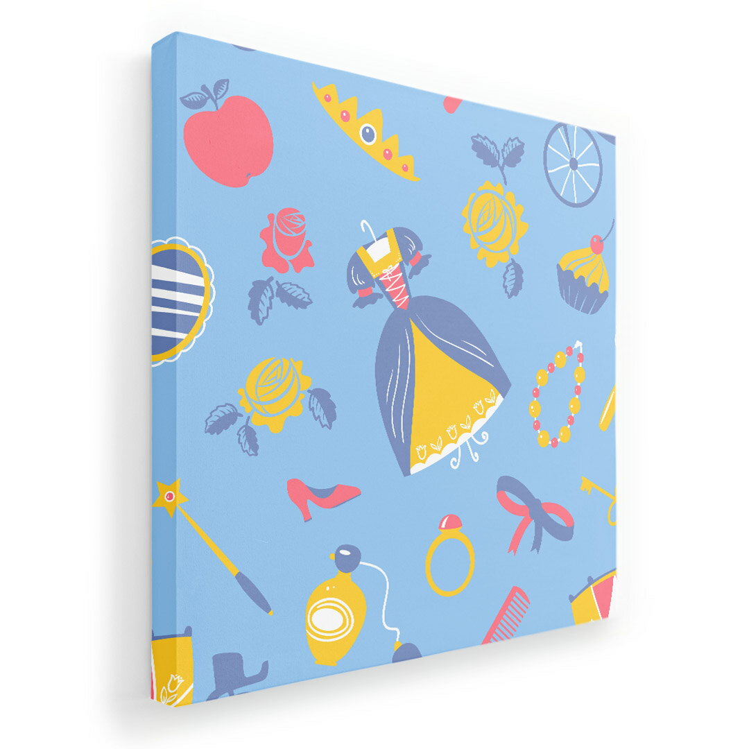 アートパネル 絵 絵画 飾り 選べるサイズ 455×455mm 正方 スクエア モダン 玄関 写真 フォト インテリア おしゃれ 011274 ドレス　王冠　宝石(3.0)