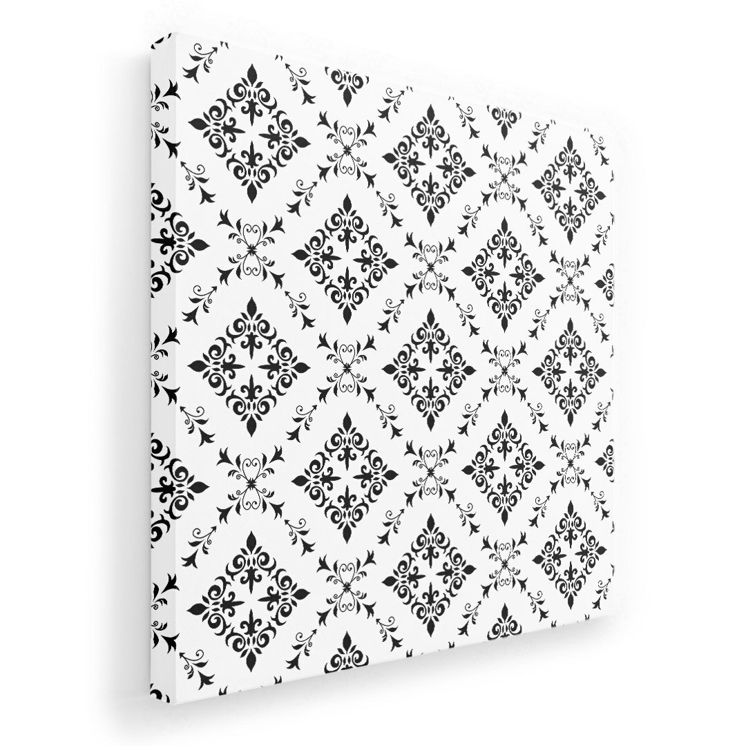 アートパネル 絵 絵画 飾り 選べるサイズ 333×333mm 正方 スクエア モダン 玄関 写真 フォト インテリア おしゃれ 011282 エレガント　模様　モノトーン