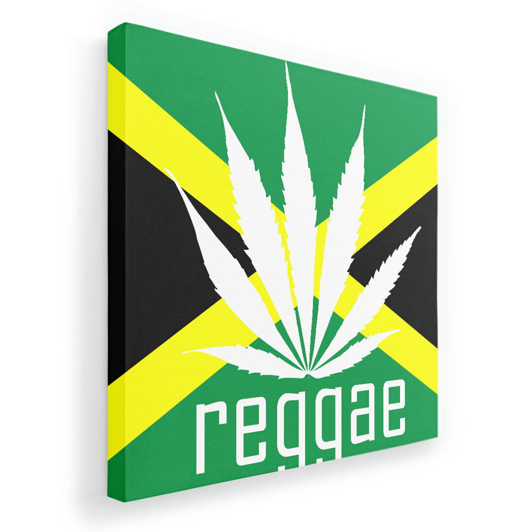 アートパネル 絵 絵画 飾り 選べるサイズ 455×455mm 正方 スクエア モダン 玄関 写真 フォト インテリア おしゃれ 011830 レゲエ　音楽　植物