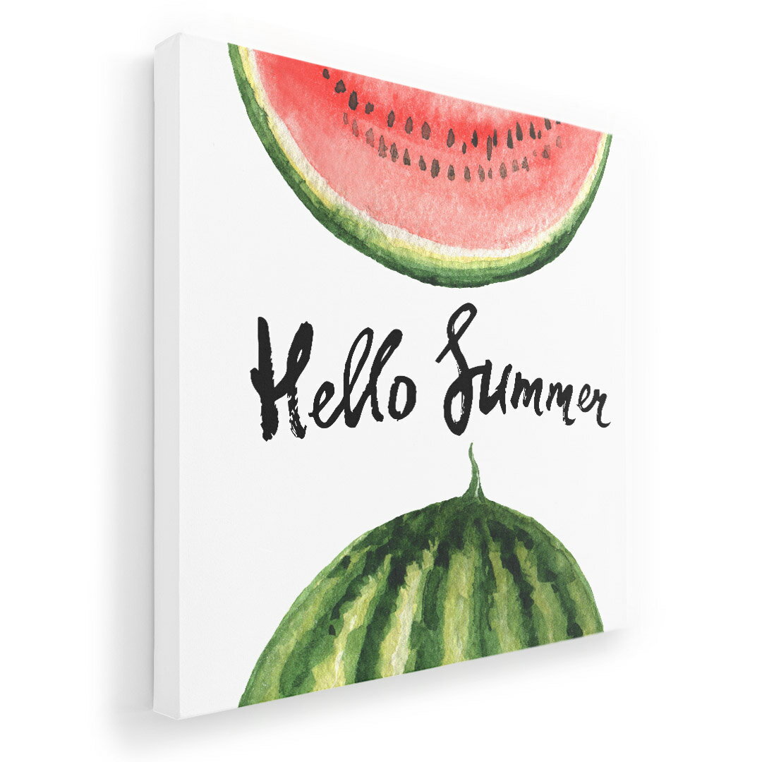 アートパネル 絵 絵画 飾り 選べるサイズ 333×333mm 正方 スクエア モダン 玄関 写真 フォト インテリア おしゃれ 012062 英語　スイカ　果物
