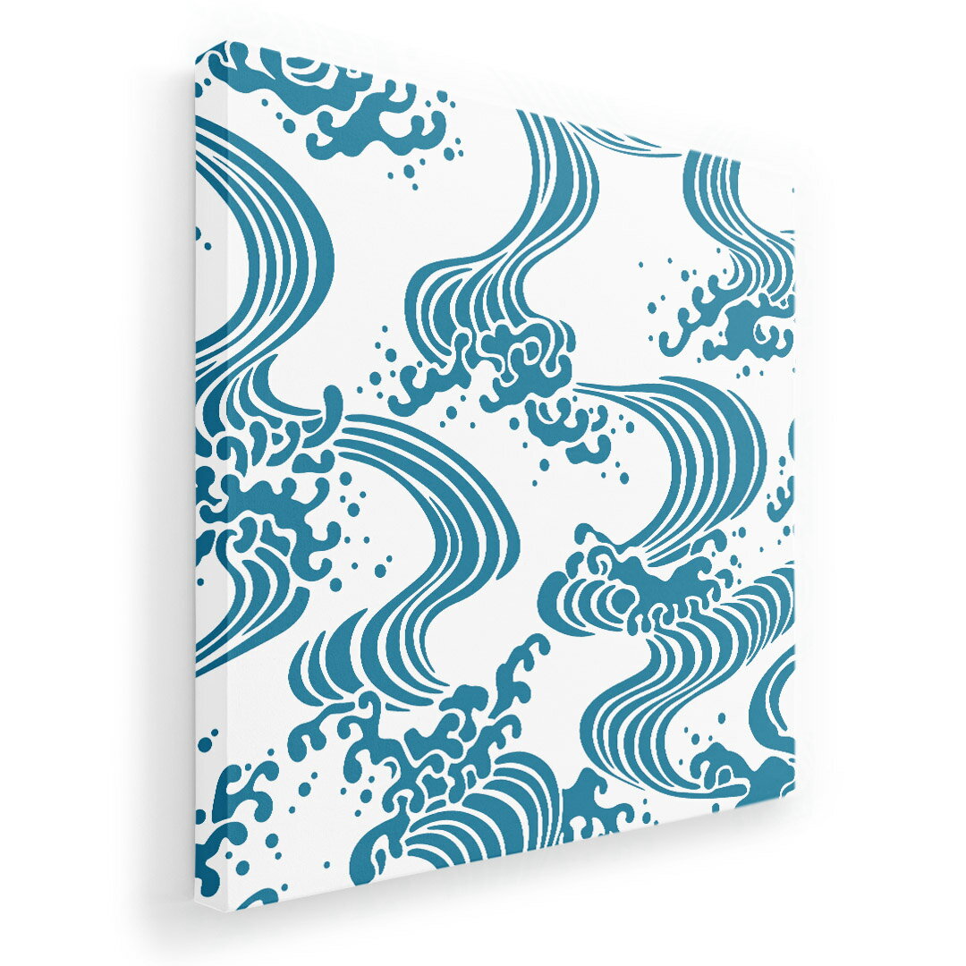 アートパネル 絵 絵画 飾り 選べるサイズ 455×455mm 正方 スクエア モダン 玄関 写真 フォト インテリア おしゃれ 012075 波　海　模様