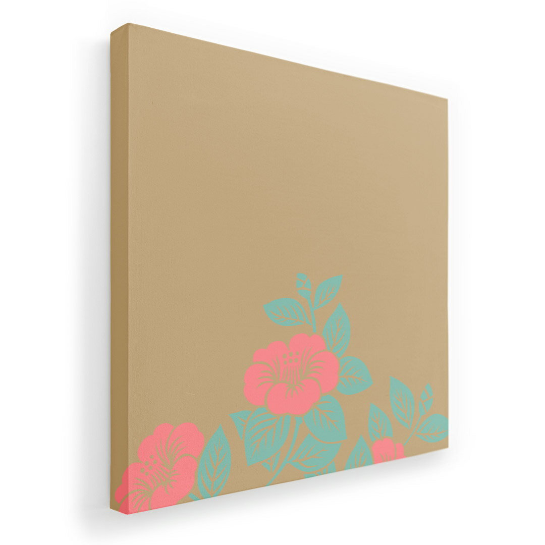 アートパネル 絵 絵画 飾り 選べるサイズ 455×455mm 正方 スクエア モダン 玄関 写真 フォト インテリア おしゃれ 012201 花　植物　レトロ