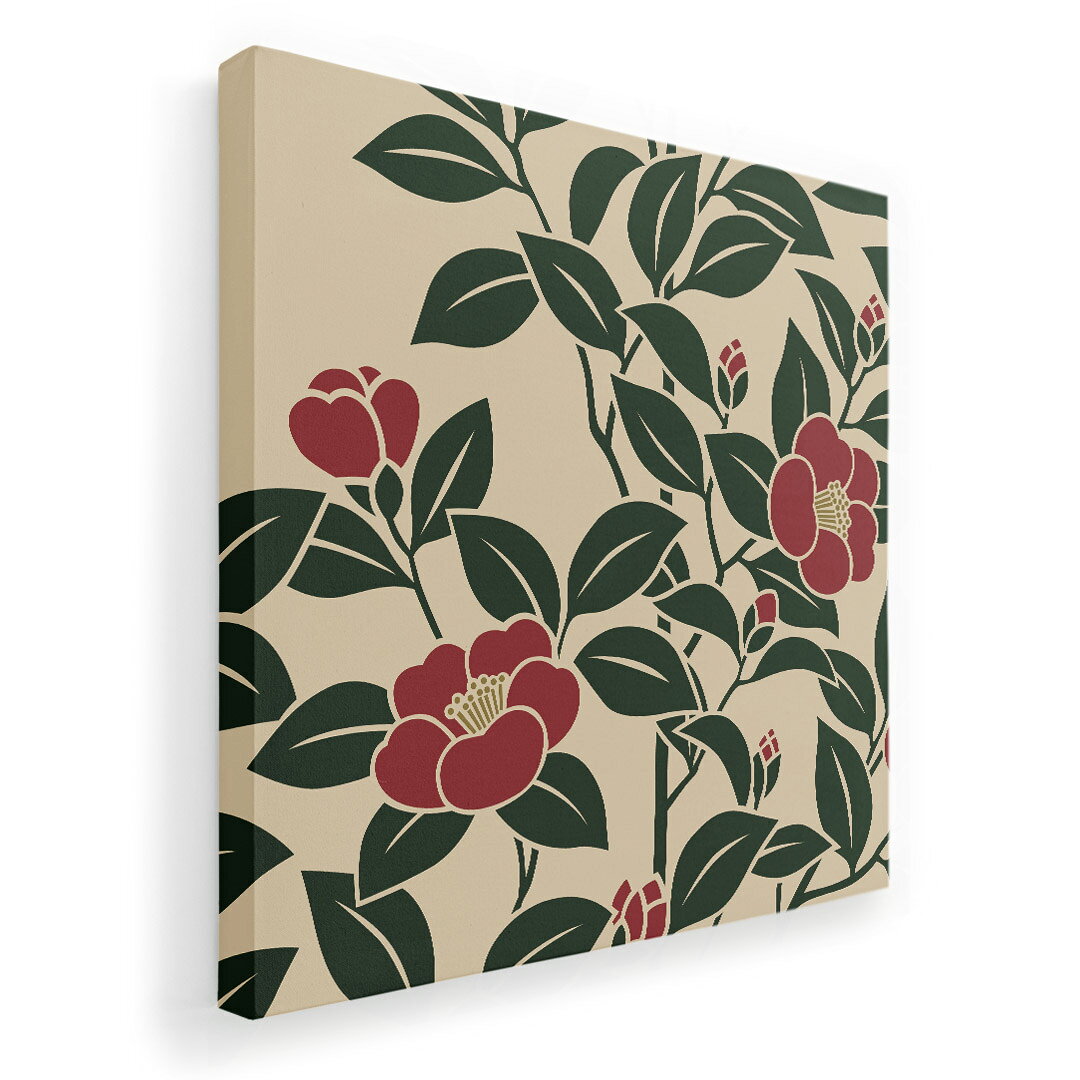 アートパネル 絵 絵画 飾り 選べるサイズ 455×455mm 正方 スクエア モダン 玄関 写真 フォト インテリア おしゃれ 012265 花　植物　和