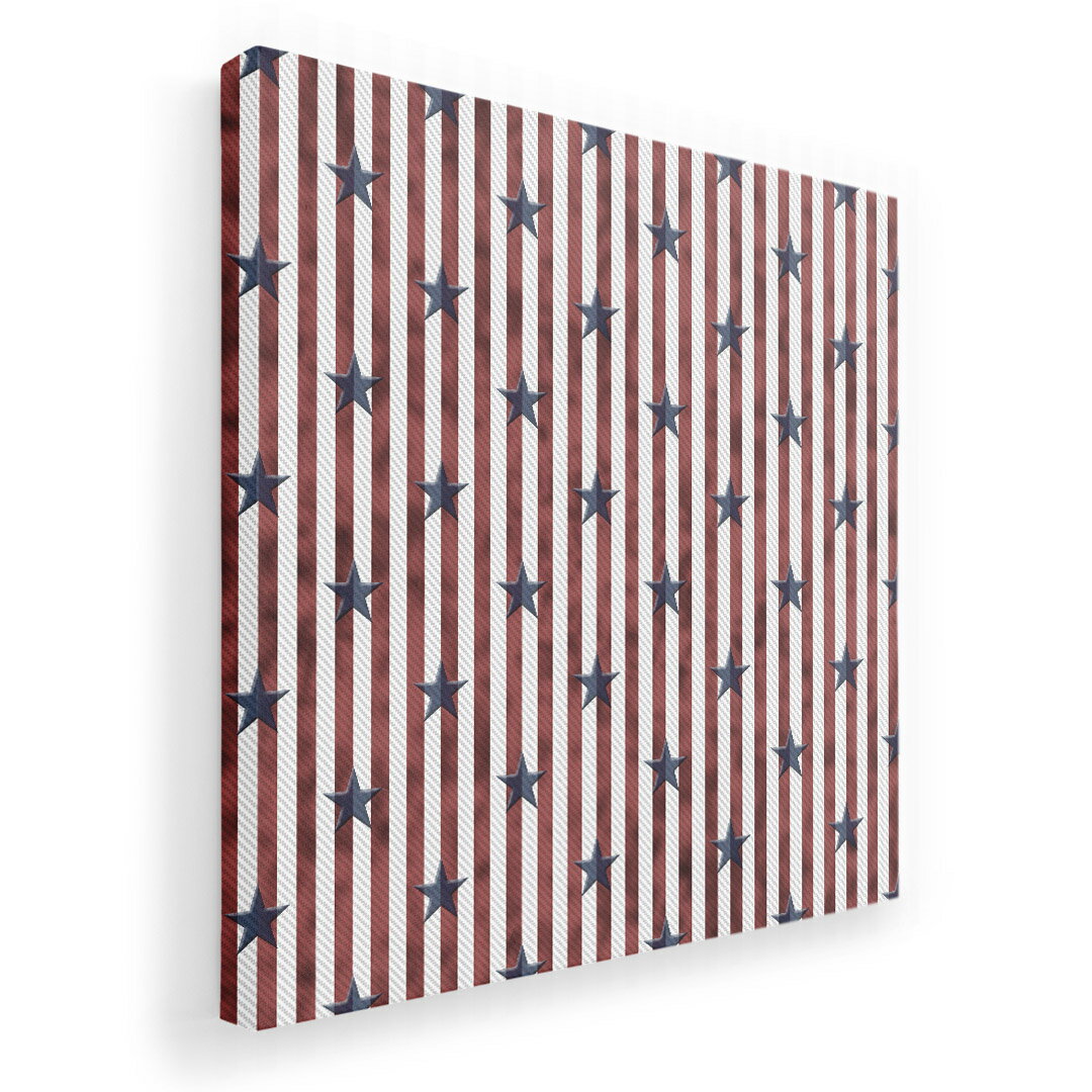 アートパネル 絵 絵画 飾り 選べるサイズ 333×333mm 正方 スクエア モダン 玄関 写真 フォト インテリア おしゃれ 012386 ストライプ　赤　星