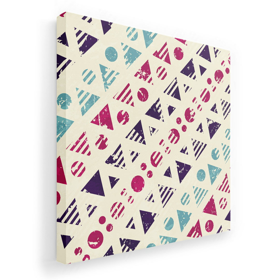 アートパネル 絵 絵画 飾り 選べるサイズ 455×455mm 正方 スクエア モダン 玄関 写真 フォト インテリア おしゃれ 012448 丸　三角　ボーダー