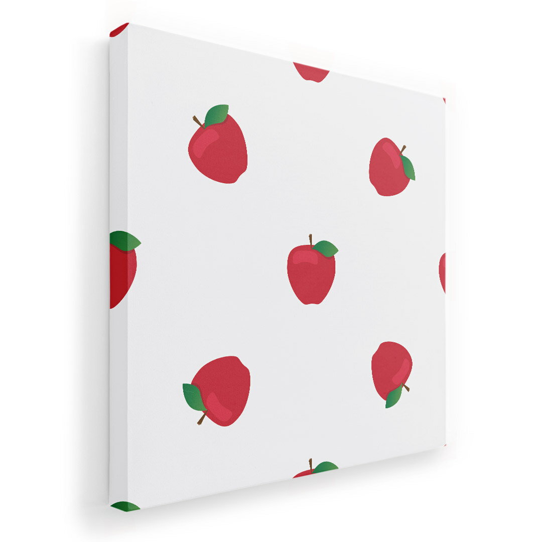 アートパネル 絵 絵画 飾り 選べるサイズ 333×333mm 正方 スクエア モダン 玄関 写真 フォト インテリア おしゃれ 012729 リンゴ　果物　マーク