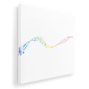 アートパネル 絵 絵画 飾り 選べるサイズ 455×455mm 正方 スクエア モダン 玄関 写真 フォト インテリア おしゃれ 013950 音符 音楽 レインボー(3)
