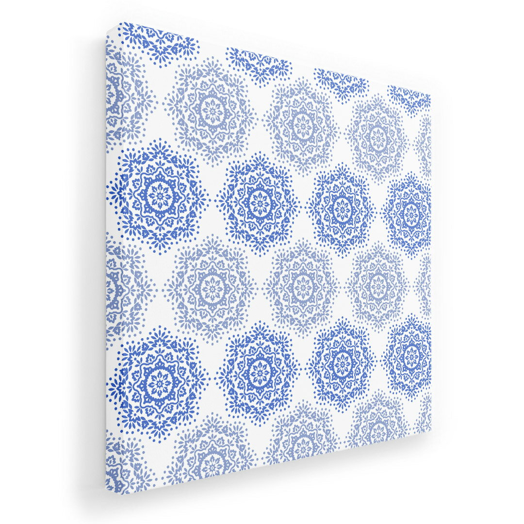 アートパネル 絵 絵画 飾り 選べるサイズ 455×455mm 正方 スクエア モダン 玄関 写真 フォト インテリア おしゃれ 013969 エレガント　模様　青