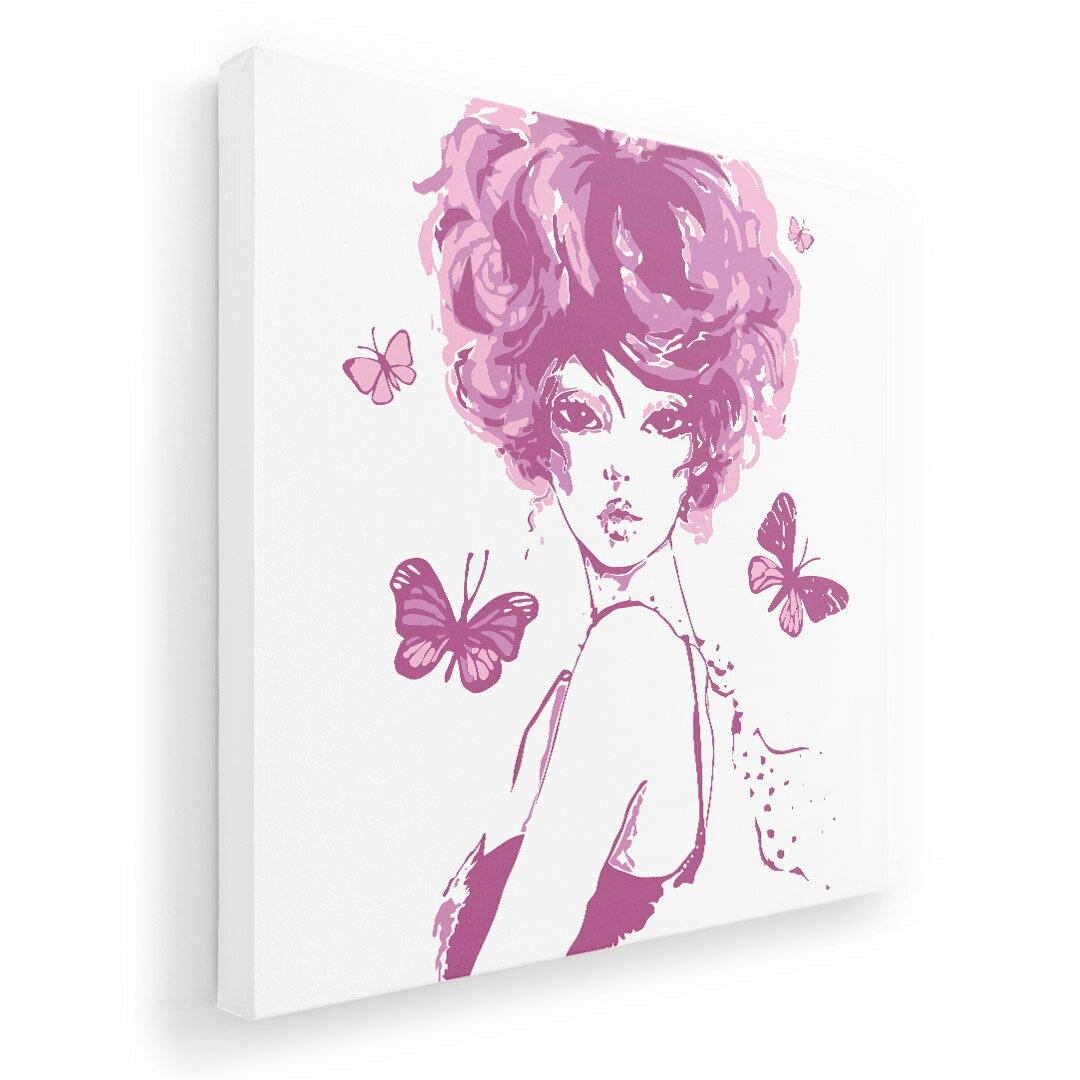 アートパネル 絵 絵画 飾り 選べるサイズ 455×455mm 正方 スクエア モダン 玄関 写真 フォト インテリア おしゃれ 014547 おしゃれ　蝶　紫