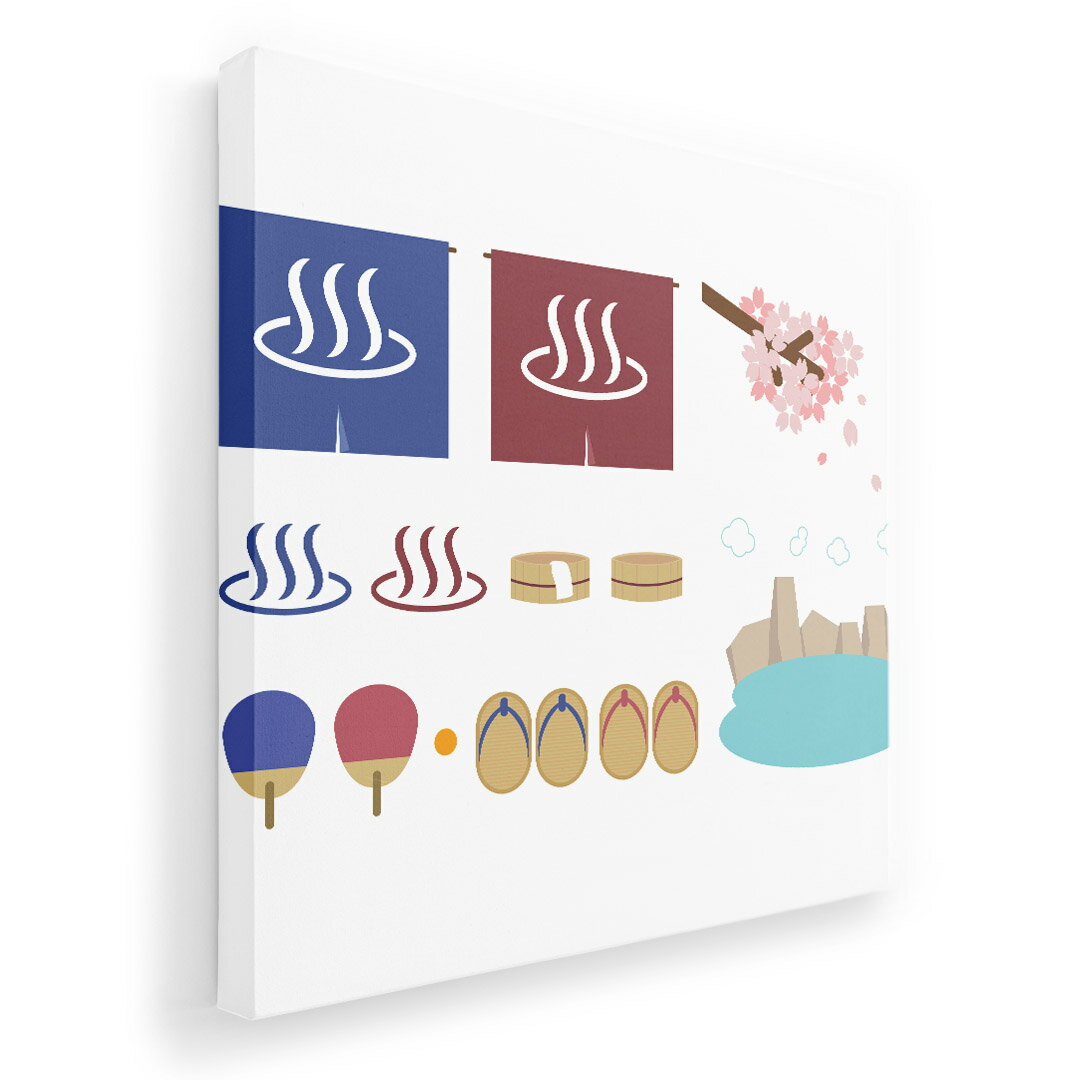 アートパネル 絵 絵画 飾り 選べるサイズ 455×455mm 正方 スクエア モダン 玄関 写真 フォト インテリア おしゃれ 015622 温泉 男女 旅館