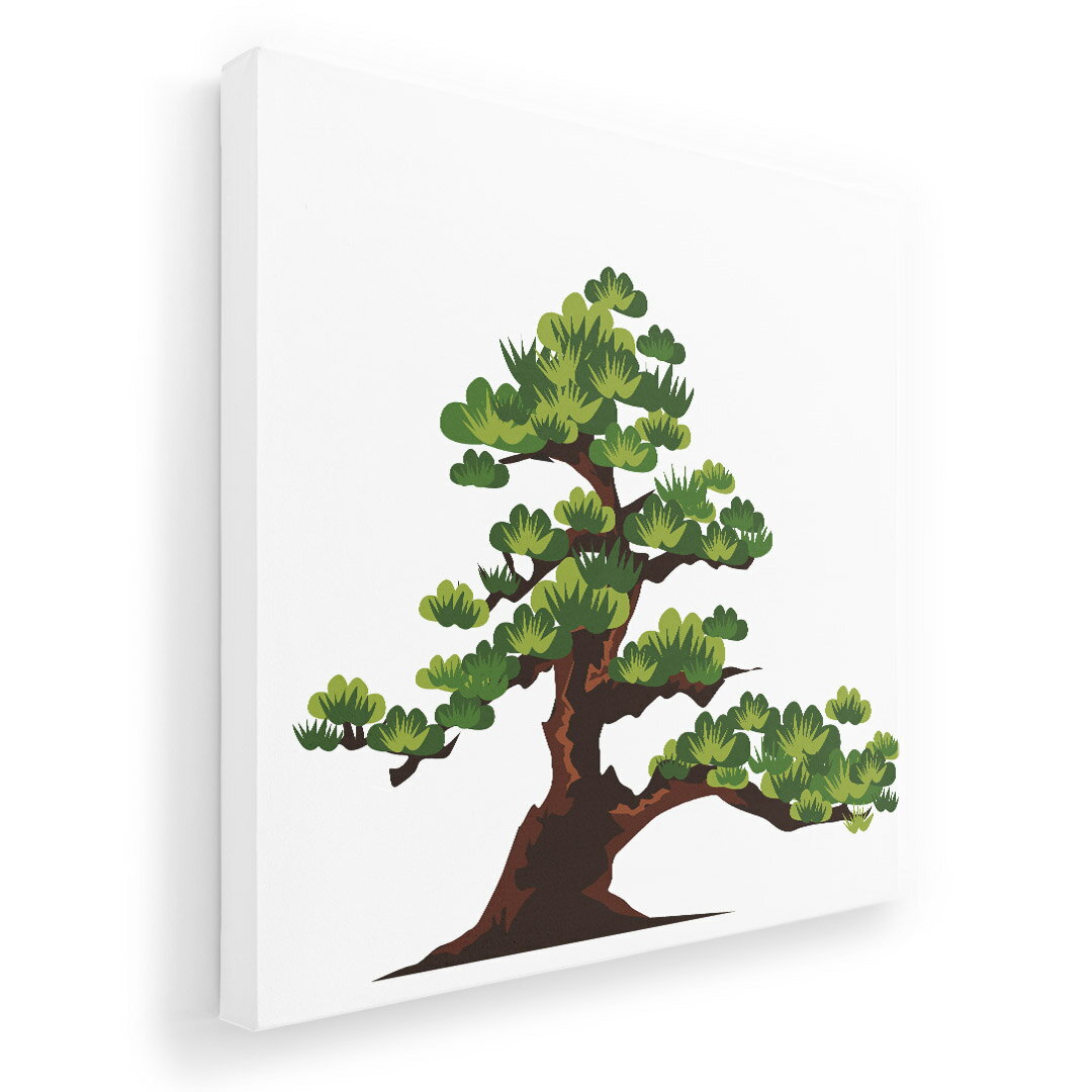 アートパネル 絵 絵画 飾り 選べるサイズ 333×333mm 正方 スクエア モダン 玄関 写真 フォト インテリア おしゃれ 015646 盆栽　和風