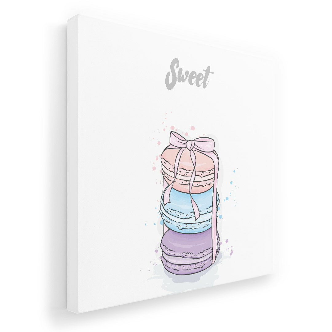 アートパネル 絵 絵画 飾り 選べるサイズ 455×455mm 正方 スクエア モダン 玄関 写真 フォト インテリア おしゃれ 015672 マカロン お菓子 食べ物 リボン パステル