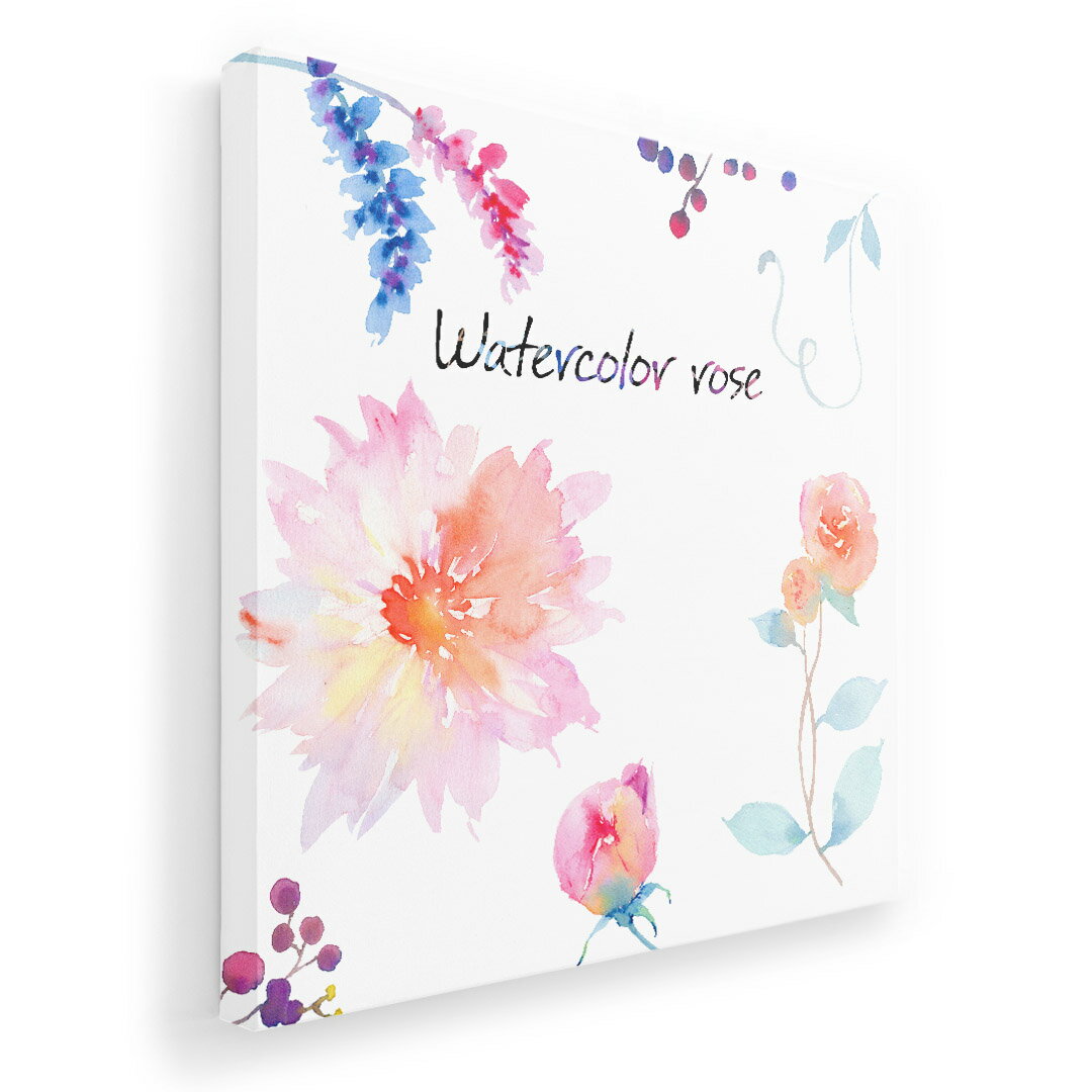 乐天商城 - アートパネル 絵 絵画 飾り 選べるサイズ 455×455mm 正方 スクエア モダン 玄関 写真 フォト インテリア おしゃれ 015912 花　水彩　植物