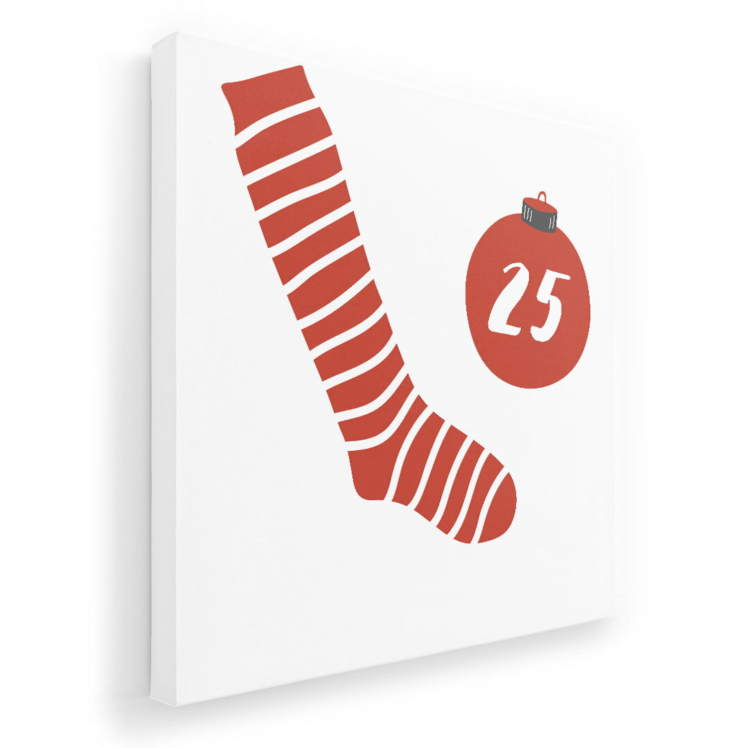 アートパネル 絵 絵画 飾り 選べるサイズ 455×455mm 正方 スクエア モダン 玄関 写真 フォト インテリア おしゃれ 017663 クリスマス 靴下 25日