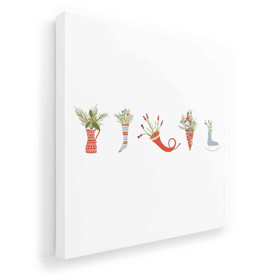 アートパネル 絵 絵画 飾り 選べるサイズ 333×333mm 正方 スクエア モダン 玄関 写真 フォト インテリア おしゃれ 017679 クリスマス 靴下 柊