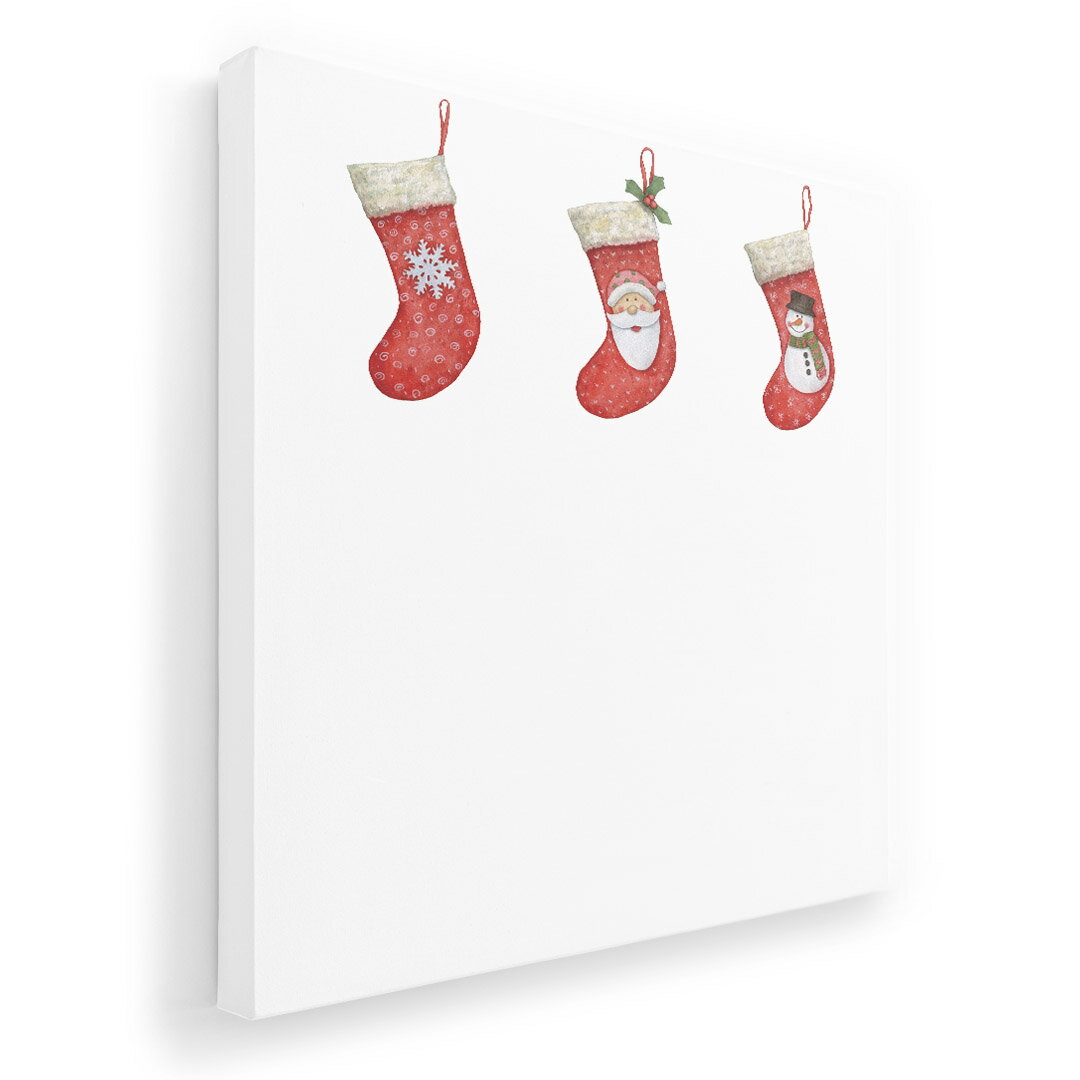 アートパネル 絵 絵画 飾り 選べるサイズ 333×333mm 正方 スクエア モダン 玄関 写真 フォト インテリア おしゃれ 017821 クリスマス 靴下 サンタ 雪だるま