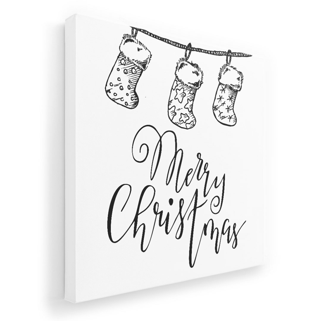 アートパネル 絵 絵画 飾り 選べるサイズ 333×333mm 正方 スクエア モダン 玄関 写真 フォト インテリア おしゃれ 017833 靴下 クリスマス 文字