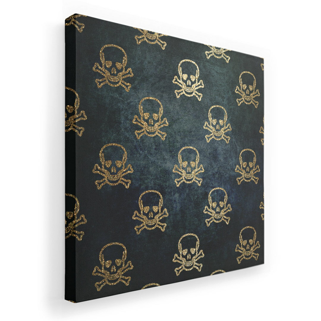 アートパネル 絵 絵画 飾り 選べるサイズ 455×455mm 正方 スクエア モダン 玄関 写真 フォト インテリア おしゃれ 018302 ドクロ 壁紙