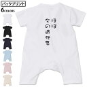 選べる6カラー バックプリント ロンパース カバーオール 赤ちゃん 半袖 デザイン 70cm 80cm rompers ベビー 新生児 キッズ 70サイズ 80サイズ ギフト マタニティ 妊婦 出産祝い プレママ ティーシャツ T shirt 022661 ほぼ父の遺伝子