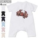 選べる6カラー バックプリント ロンパース カバーオール 赤ちゃん 半袖 デザイン 70cm 80cm rompers ベビー 新生児 キッズ 70サイズ 80...