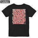 Tシャツ レディース バックプリント 半袖 ブラック 黒 デザイン M L tシャツ ティーシャツ T shirt 000994 桜 ピンク
