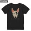 Tシャツ レディース バックプリント 半袖 ブラック 黒 デザイン M L tシャツ ティーシャツ T shirt 022611 犬 ブル・テリア 2,180円