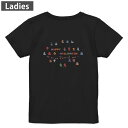 Tシャツ レディース バックプリント 半袖 ブラック 黒 デザイン M L tシャツ ティーシャツ T shirt 026118 おばけ カラフル(4)
