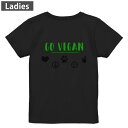Tシャツ レディース バックプリント 半袖 ブラック 黒 デザイン M L tシャツ ティーシャツ T shirt 026252 ビーガン ヴィ―ガン VEGAN(4)