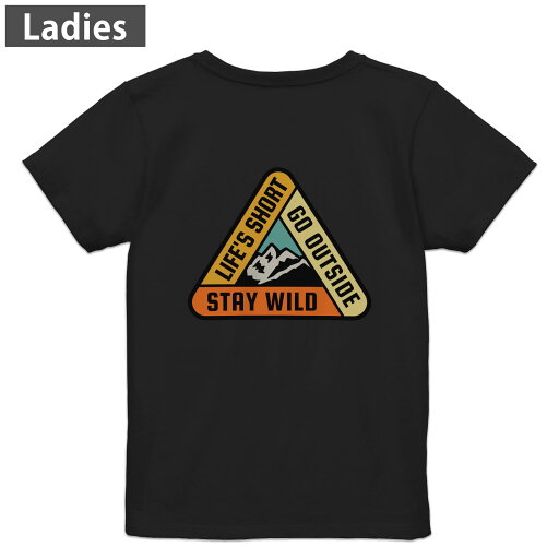 Tシャツ レディース バックプリント 半袖 ブラック 黒 デザイン M L tシャツ ティーシャツ T shirt 032281 ワッペン アウトドアステッカー Tシャツ レディース バックプリント 半袖 ブラック 黒 デザイン M L tシャツ ティーシャツ T shirt 032281 ワッペン アウトドアステッカー