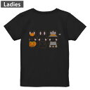 Tシャツ レディース バックプリント 半袖 ブラック 黒 デザイン M L tシャツ ティーシャツ T shirt 009140 動物 ハロウィン うさぎ