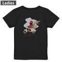 Tシャツ レディース バックプリント 半袖 ブラック 黒 デザイン M L tシャツ ティーシャツ T shirt 009926 クリスマス サンタ 乗り物
