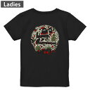 Tシャツ レディース バックプリント 半袖 ブラック 黒 デザイン M L tシャツ ティーシャツ T shirt 010070 クリスマス サンタ 英語