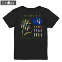 Tシャツ レディース バックプリント 半袖 ブラック 黒 デザイン M L tシャツ ティーシャツ T shirt 013450 七夕 イベント 笹