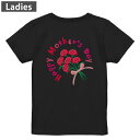 Tシャツ レディース バックプリント 半袖 ブラック 黒 デザイン M L tシャツ ティーシャツ T shirt 015277 母の日 バラ 花 母 カーネー...