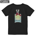 Tシャツ レディース バックプリント 半袖 ブラック 黒 デザイン M L tシャツ ティーシャツ T shirt 015828 香水 perfume 化粧
