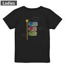 Tシャツ レディース バックプリント 半袖 ブラック 黒 デザイン M L tシャツ ティーシャツ T shirt 017789 鯉のぼり こいのぼり カラフル