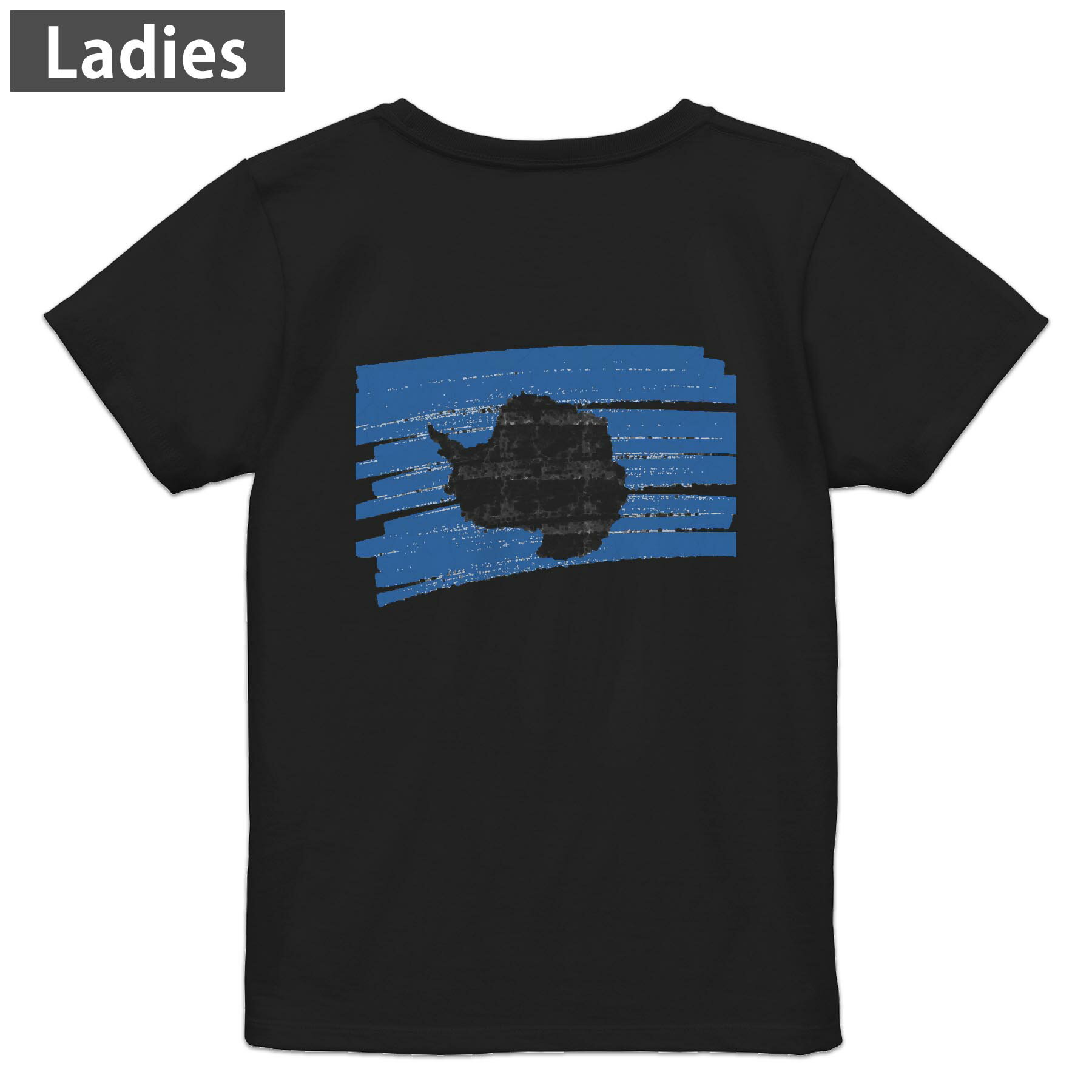 Other - Tシャツ レディース バックプリント 半袖 ブラック 黒 デザイン M L tシャツ ティーシャツ T shirt 018383 antartica 南極