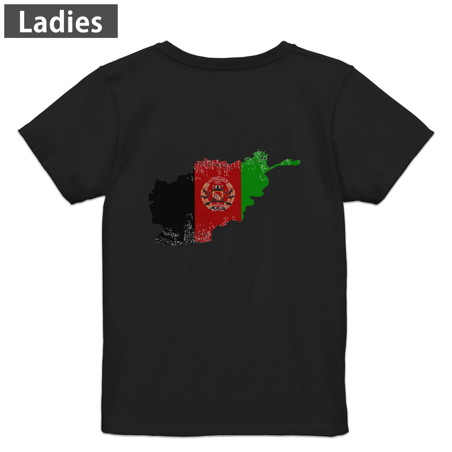 Other - Tシャツ レディース バックプリント 半袖 ブラック 黒 デザイン M L tシャツ ティーシャツ T shirt 018752 afghanistan アフガニスタン