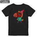 Tシャツ レディース バックプリント 半袖 ブラック 黒 デザイン M L tシャツ ティーシャツ T shirt 019028 アニマル キッズ(4)