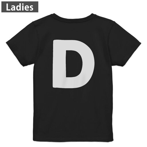 Tシャツ レディース バックプリント 半袖 ブラック 黒 デザイン M L tシャツ ティーシャツ T shirt 019184 文字 d アルファベット Tシャツ レディース バックプリント 半袖 ブラック 黒 デザイン M L tシャツ ティーシャツ T shirt 019184 文字 d アルファベット