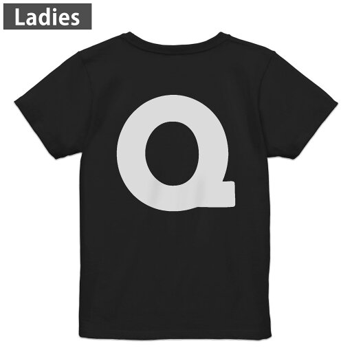 Tシャツ レディース バックプリント 半袖 ブラック 黒 デザイン M L tシャツ ティーシャツ T shirt 019197 文字 q アルファベット Tシャツ レディース バックプリント 半袖 ブラック 黒 デザイン M L tシャツ ティーシャツ T shirt 019197 文字 q アルファベット